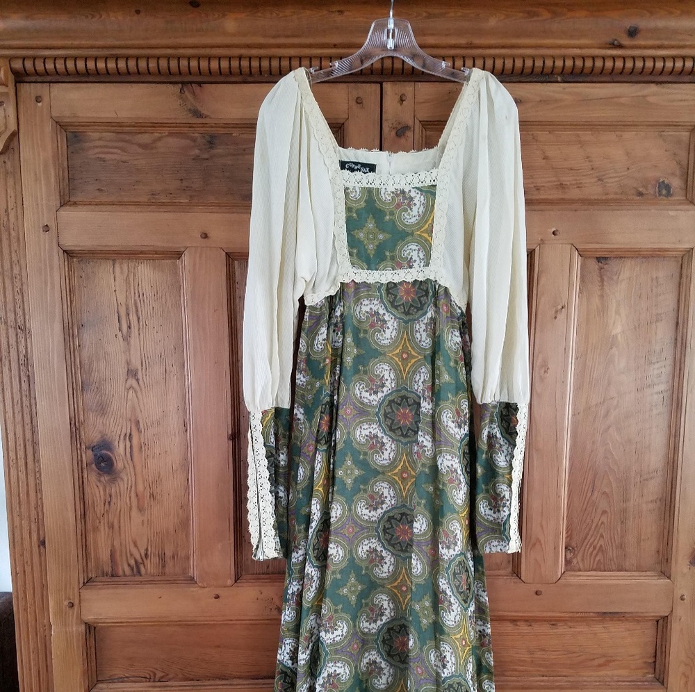 Gunne Sax Green Dress